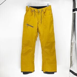 Quicksilver mustard colored snowboard ski pants outdoor size XS winter unisex